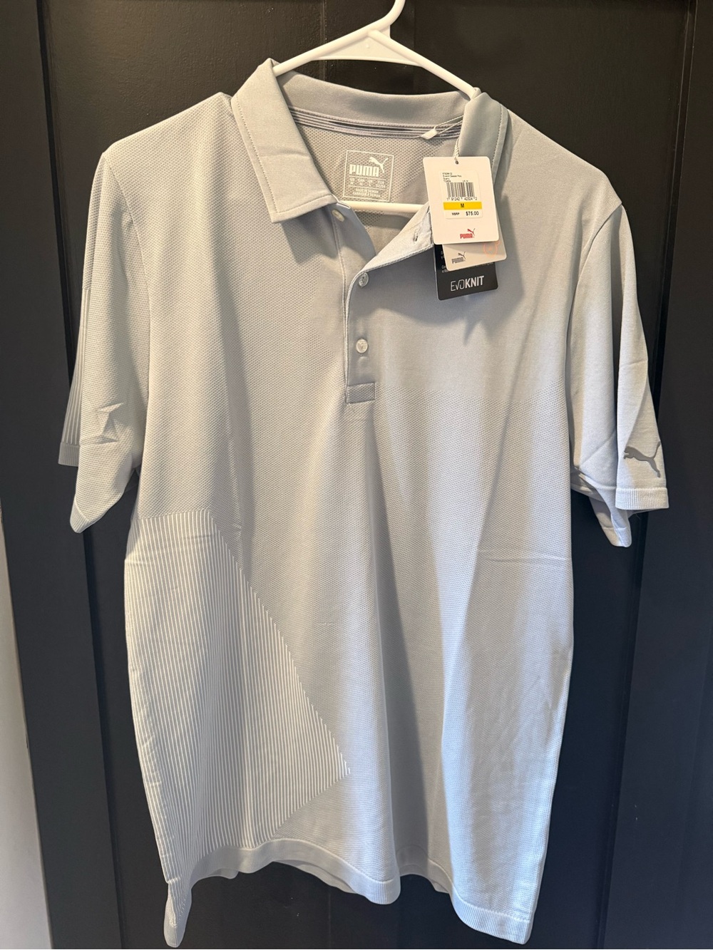 Puma Men’s Light Gray Polo Shirt - EVOKNIT